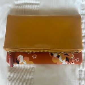 Rachel Pally Zahara Canvas and Faux Leather Reversible Clutch Bag. NWOT